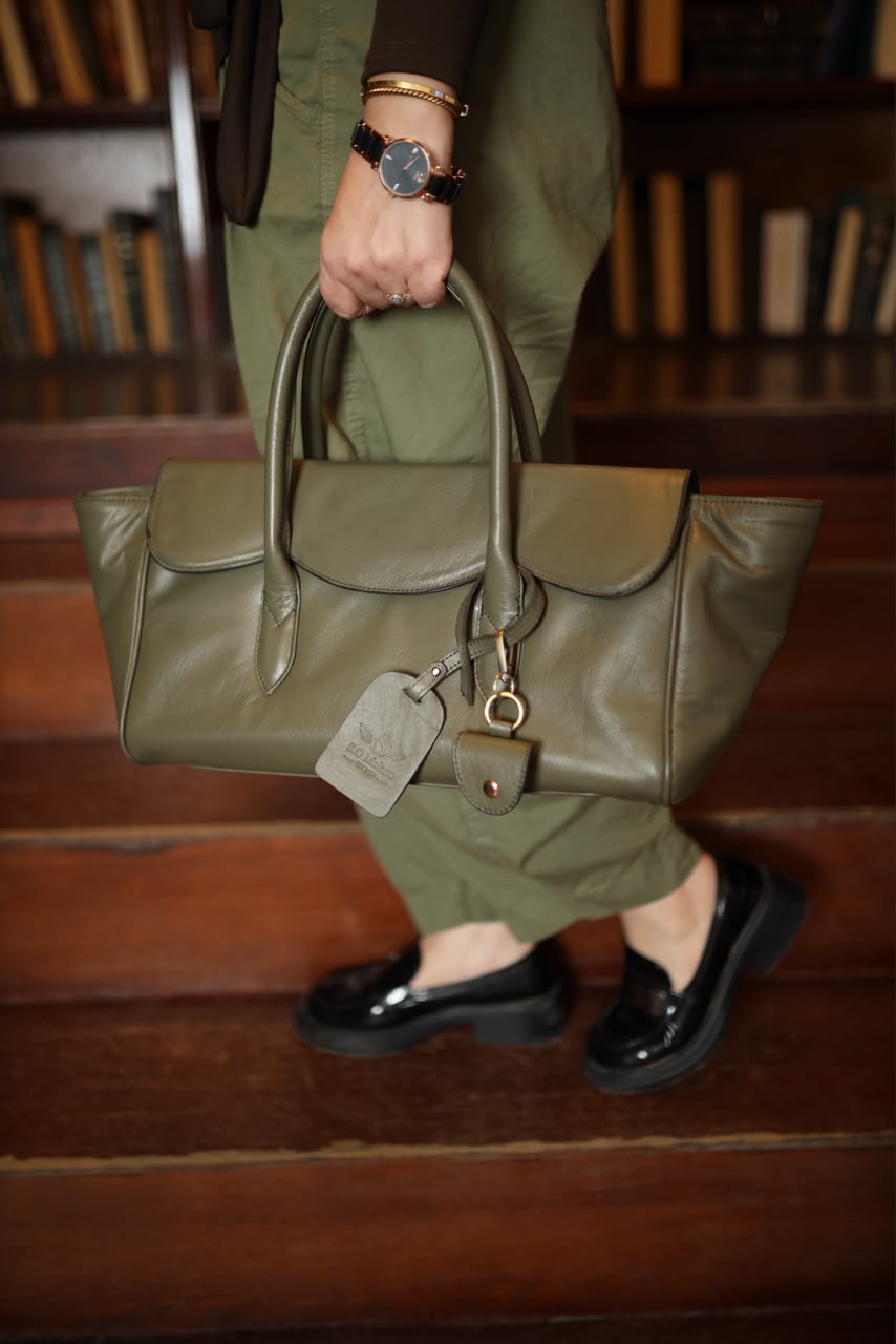 Olive Green Boat Bag