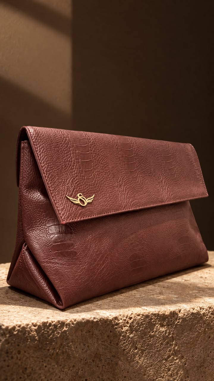 Burgundy Aura Clutch