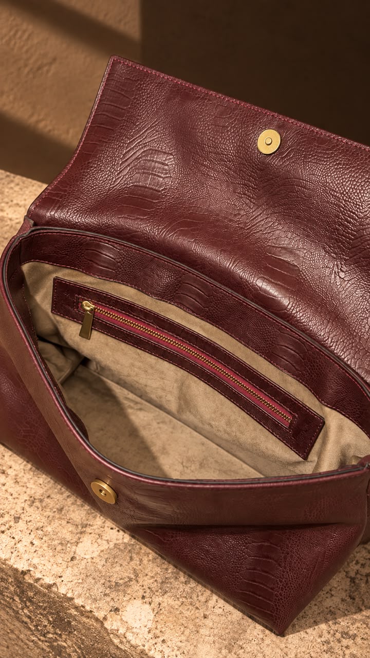 Burgundy Aura Clutch