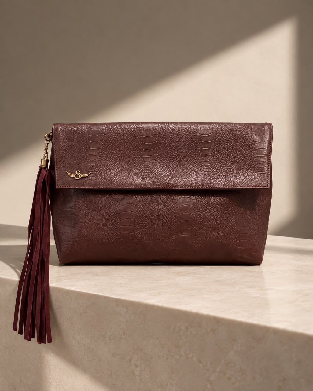 Burgundy Aura Clutch