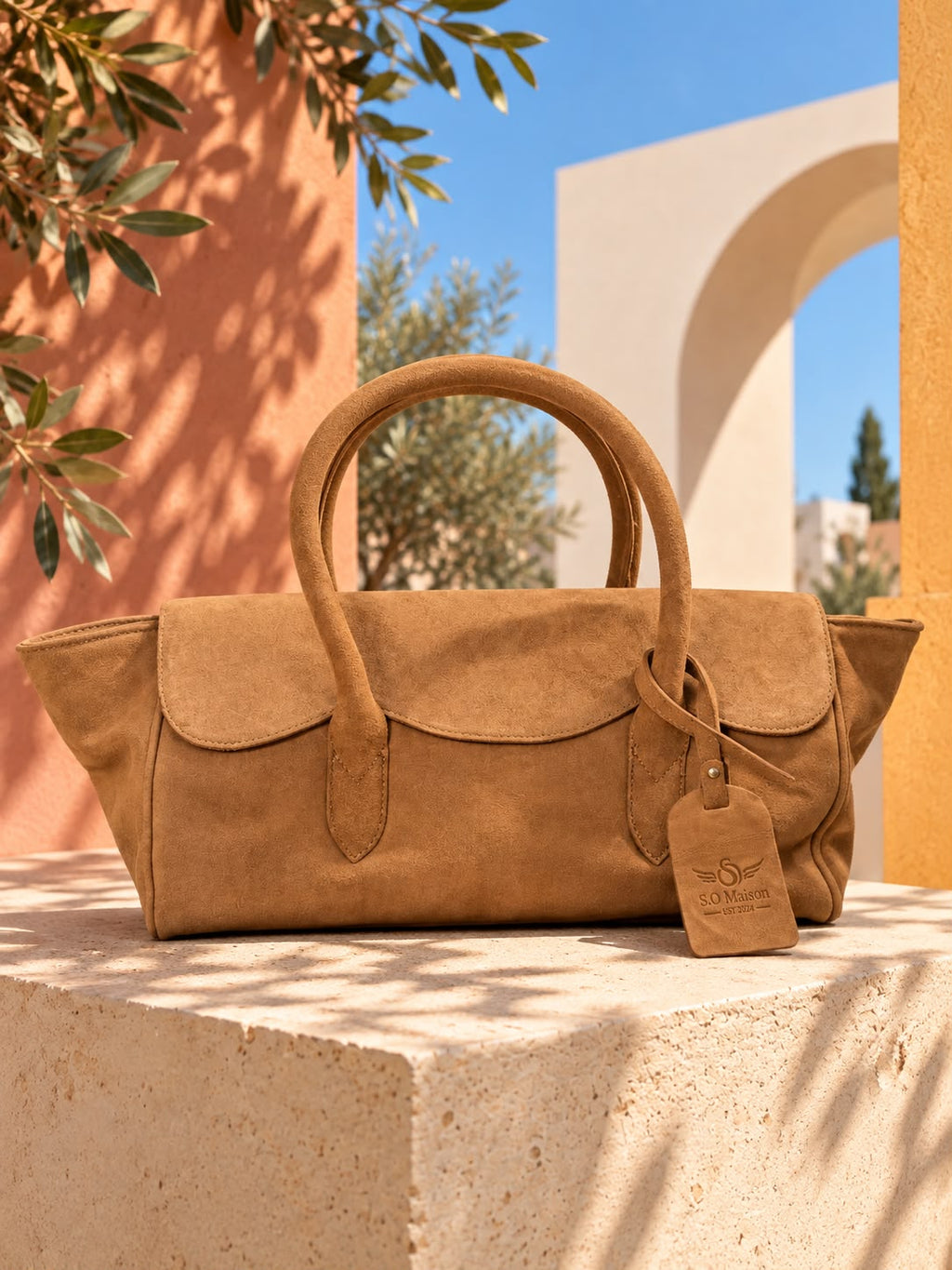 Suede Cafe Boat Bag